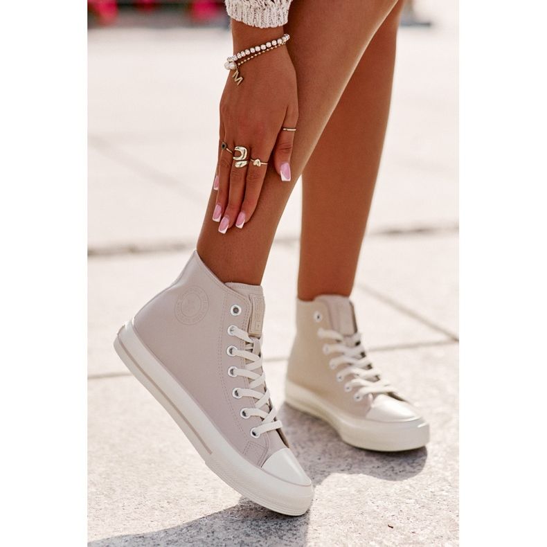 Női szigetelt tornacipő Eco bőrből Pink Big Star OO274933 rózsaszín 2