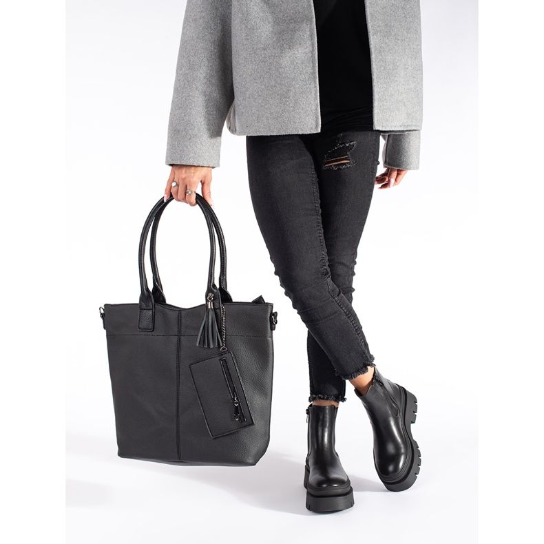 Seastar Fekete női Chelsea csizma az emelvényen 2