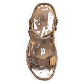 Mateos Férfi bőr szandál vezetőnek 362MA barna 3