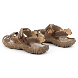 Mateos Férfi bőr szandál vezetőnek 362MA barna 4