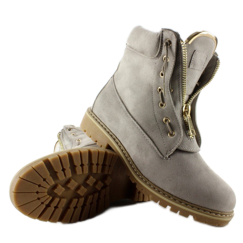 Szürke velúr balman cipő 2