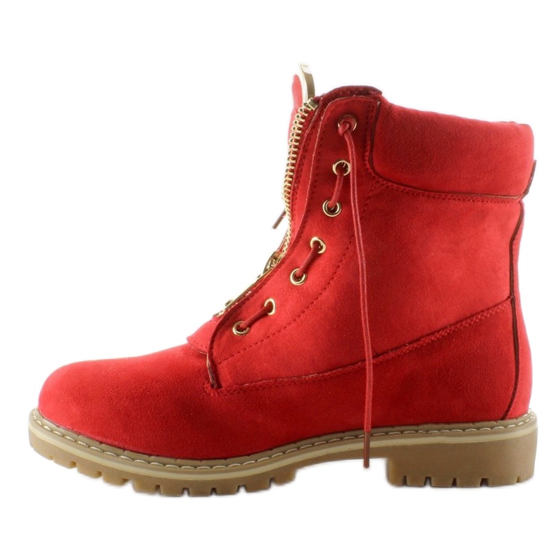 Velúr balman cipő sima piros NC50 Red 1