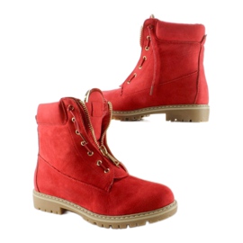 Velúr balman cipő sima piros NC50 Red 2