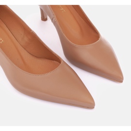 Marco Shoes Malaga tűsarkú bézs 1