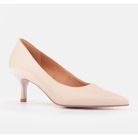 Marco Shoes Malaga tűsarkú bézs 1