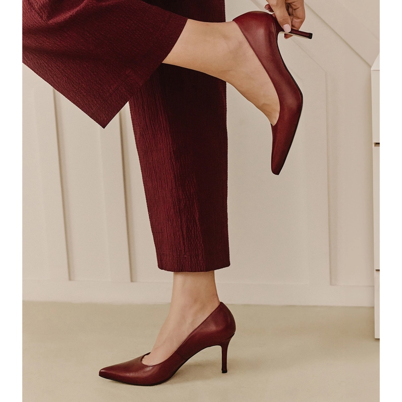 Marco Shoes Eleve magassarkú piros 1