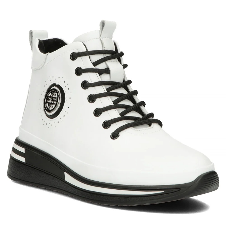 Filippo DBT4215/24 Wh bőr platformcsizma, fehér 1