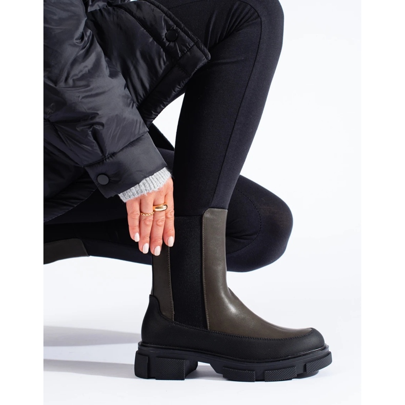 SHELOVET B20 magasan csúszó bokacsizma fekete 2