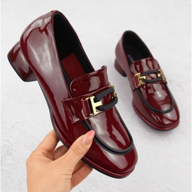 Női bőr lord cipő, bordó, Artiker 55C0103 piros 1