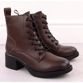 Barna női bőr bokacsizma Vinceza 66722 2