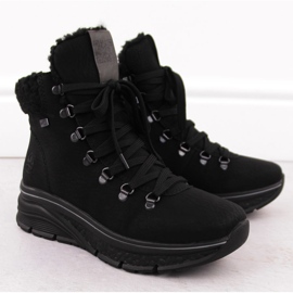 Vízálló női szigetelt csizma, fekete Rieker 48034-00 2