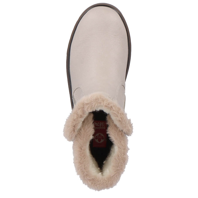 Bézs színű női csizma szőrmével Rieker Y3481-60 2