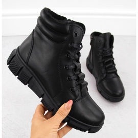 Női bőrcsizma a platformon, fekete, T.Sokolski Z24-335 1