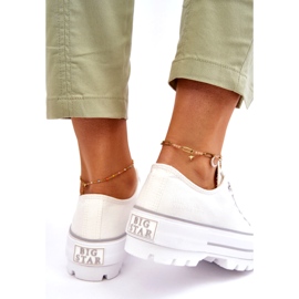 Fabric Platform Sneakers Big Star LL274150 Fehér 3