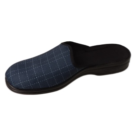Befado férfi kockás papucs 089M423 sötétkék 1