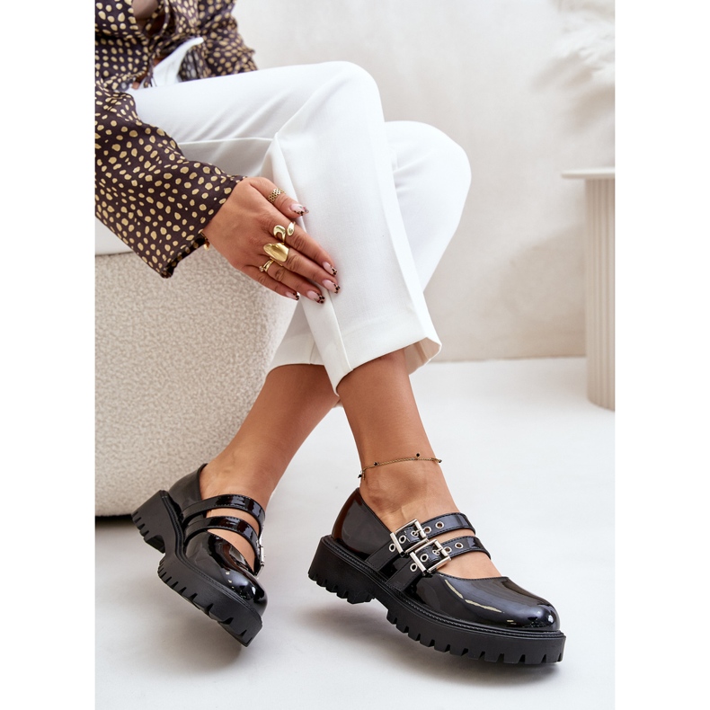 Női cipő szabadalmaztatott fekete Terione pánttal 1