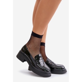 S.Barski Patent Loafers Női naplopók D&amp;A JC42-62 Fekete 1