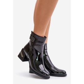 S.Barski Szabadalmaztatott magassarkú csizma szigetelt MR880-093 fekete 1