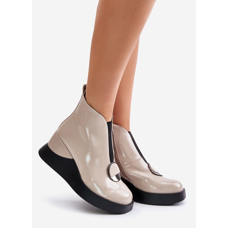 S.Barski Szabadalmaztatott ékcsizma szigetelt D&amp;A MR880-136 bézs 1