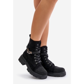 Szigetelt munkáscsizma díszítéssel S.Barski HY42-281 Fekete 1