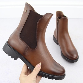 Női hőszigetelt Chelsea csizma barna Potocki 12418 1