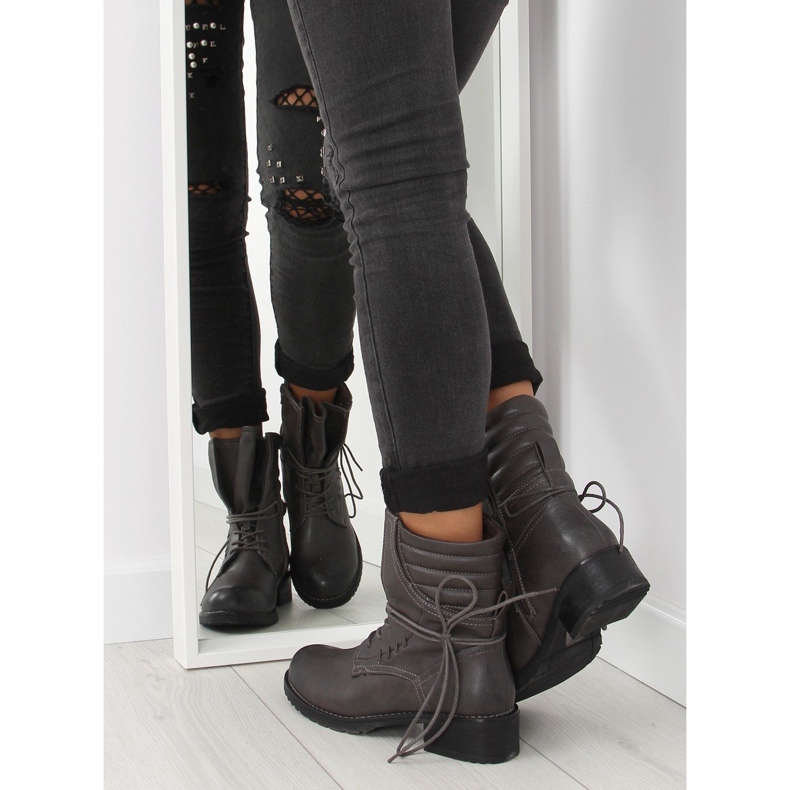 Szürke csizma szürke 9560 szürke 2