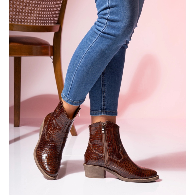 Női cowboy csizma tevebőr Butdam KW-1 barna 1