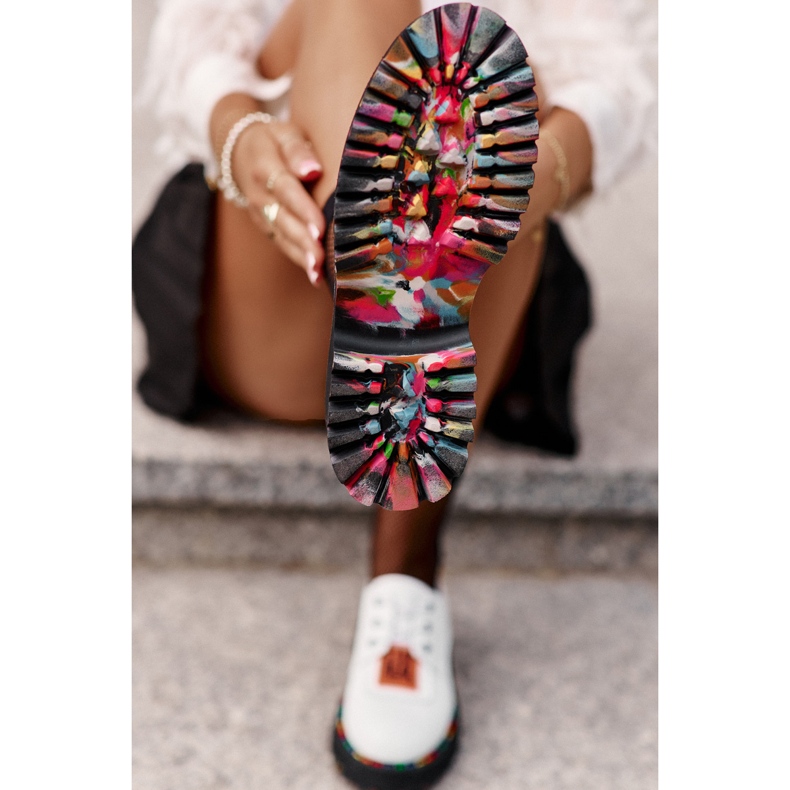 Női bőr fűzős cipő Artiker 55C0500 fehér 2