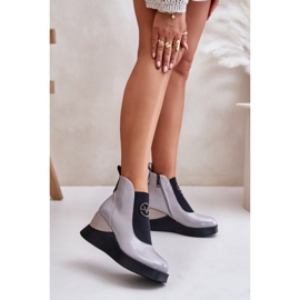 Szabadalmazott ékcsizma, szigetelt Vinceza 66703, szürke 2