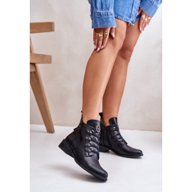 Jezzi Alacsony hőszigetelt bokacsizma cipzárral, díszítéssel, fekete Nevalia 2