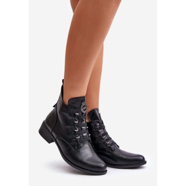 Jezzi Alacsony hőszigetelt bokacsizma cipzárral, díszítéssel, fekete Nevalia 1