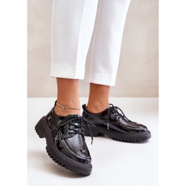 Szabadalmaztatott női cipők díszítéssel természetes bőr Artiker 55C1011 fekete 2