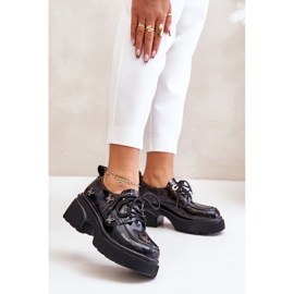 Szabadalmaztatott női cipők díszítéssel természetes bőr Artiker 55C0419 fekete 2