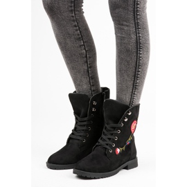 Sport Hímzett velúr táskák fekete 1