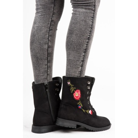 Sport Hímzett velúr táskák fekete 2