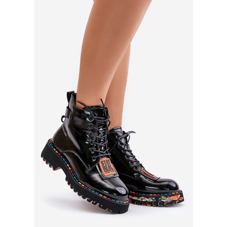 Patent női trapper csizma cipzárral bőr Artiker 55C0517 fekete 1 Patent női trapper csizma cipzárral bőr Artiker 55C0517 fekete 1