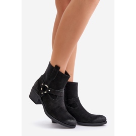 Zazoo 60477 velúr hőszigetelt magas sarkú bokacsizma, fekete 1