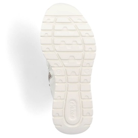 Női szigetelt sportcipő, fehér, Rieker M6010-80 2