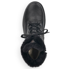 Női fekete szigetelt bőrcsizma Remonte R8480-01 1