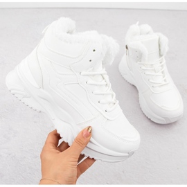 Női hőszigetelt bokacsizma, fehér, Vinceza 34684 1