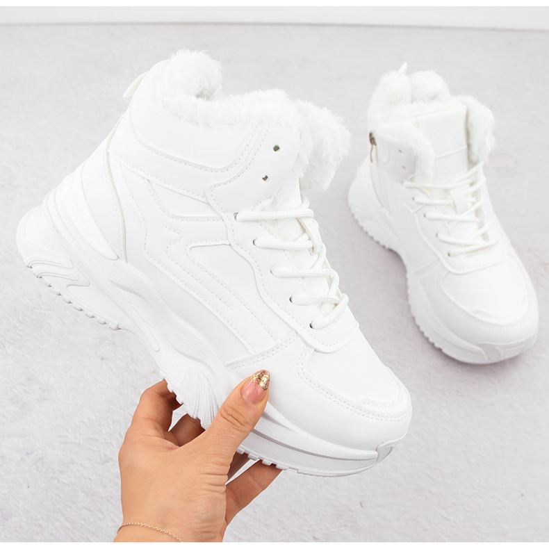 Női hőszigetelt bokacsizma, fehér, Vinceza 34684 1