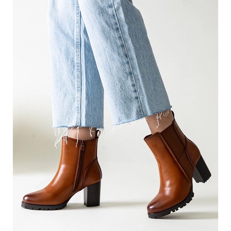 Barna bokacsizma Zinah öko bőrből 1