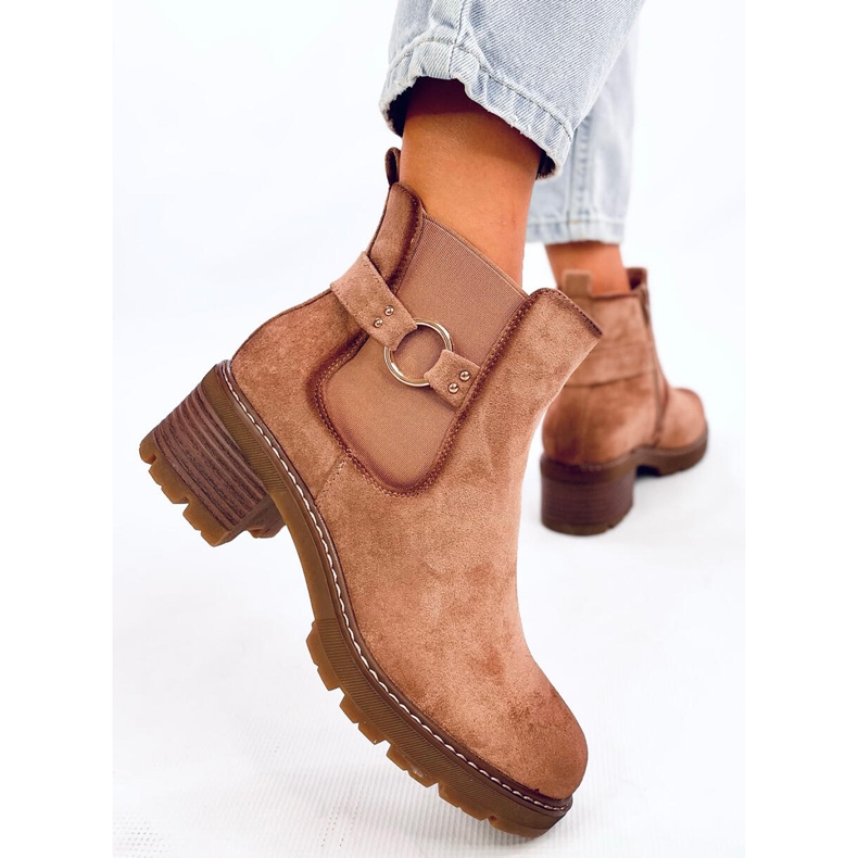 Airon Khaki alacsony sarkú Chelsea csizma bézs 2