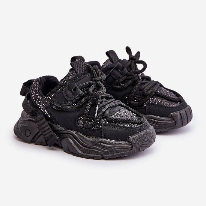 Flitterekkel díszített gyerekcipő, Fekete Liatoma 1