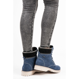 Bőr vinceza trapperek kék 1