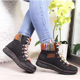 Fekete női szigetelt csizma Rieker 73343-0 1