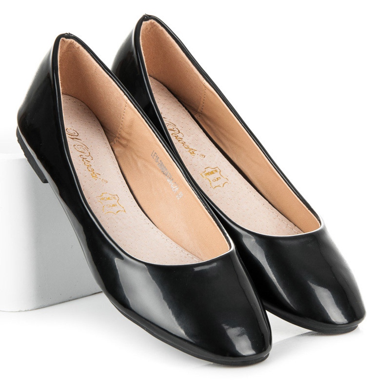 W. Potocki Lakkozott balerinák fekete 1 W. Potocki Lakkozott balerinák fekete 1