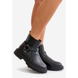 Szigetelt Chelsea csizma cipzárral Big Star OO274A128 fekete 1