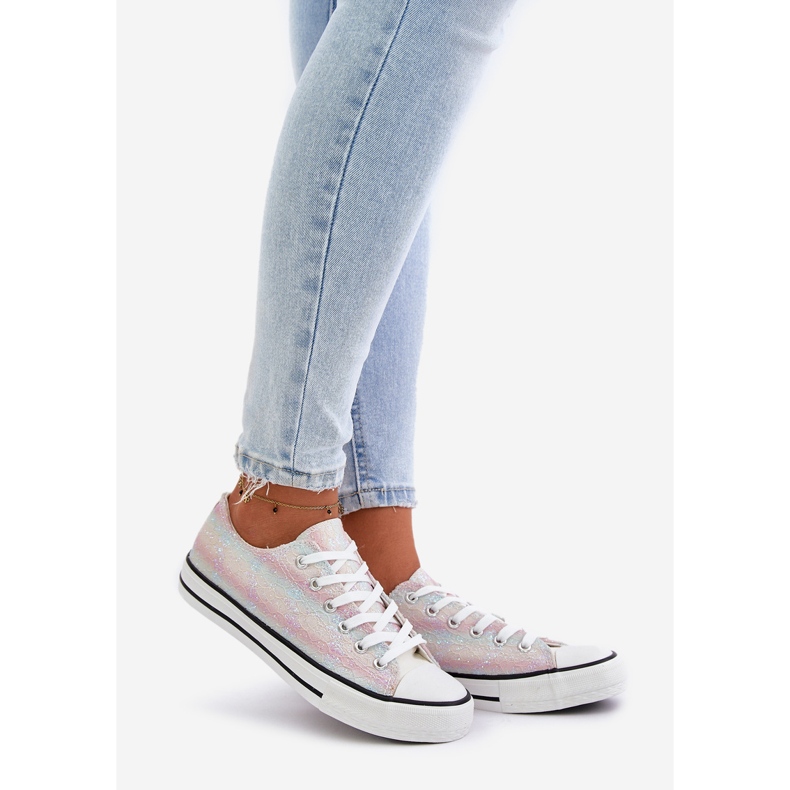 Többszínű Nolrina flitterekkel díszített női tornacipő sokszínű 1