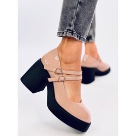 Lorai Khaki széles sarkú pumpák bézs 2 Lorai Khaki széles sarkú pumpák bézs 2